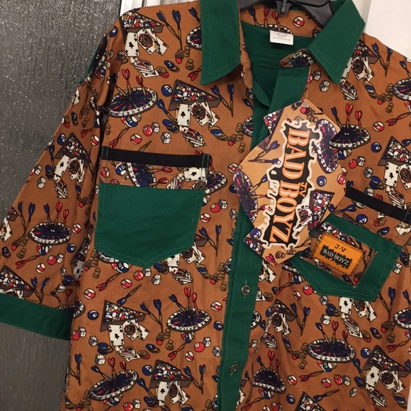 Vintage casino print J.V. Bad Boyz shirt - Picture 2 of 8